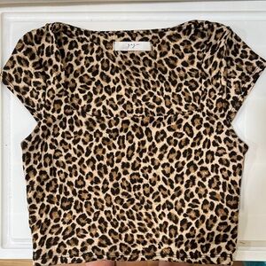 Leopard Print Women's Crop Top